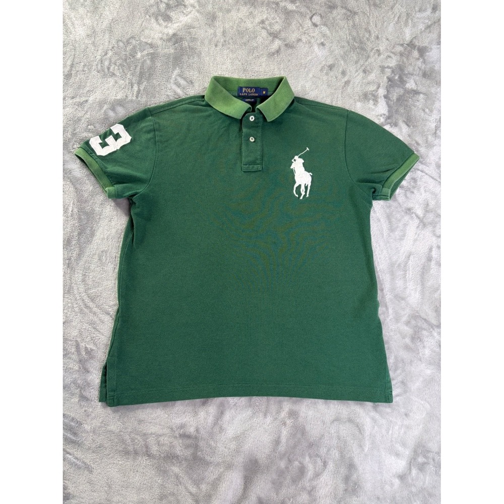 Polo Ralph Lauren 3 Custom Fit 3 98 92 Mens M Green Short Sleeve Cut